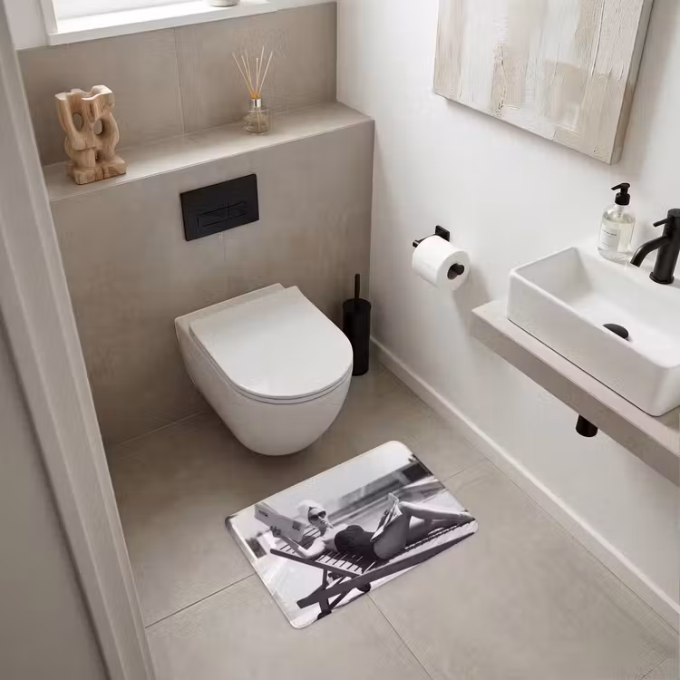 WC Mat - Glamour - Modern - Zwart - Wit — 6