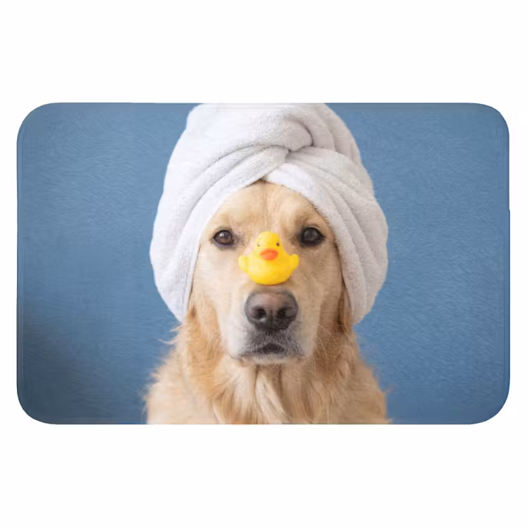 WC Mat - Hond - Badeend - Geel — 1