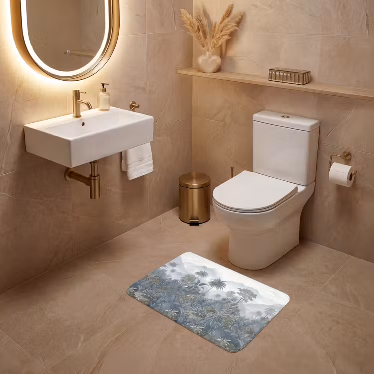 WC Mat - Jungle - Landschap - Blauw — 4