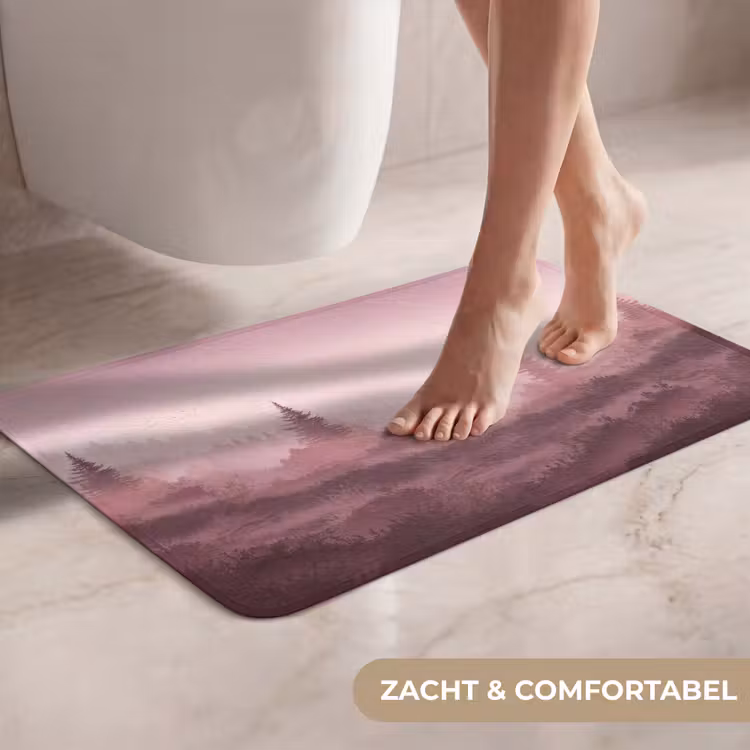 WC Mat - Landschap - Mistig - Roze — 7