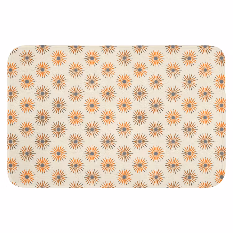 WC Mat - Madelief - Patroon - Oranje — 1