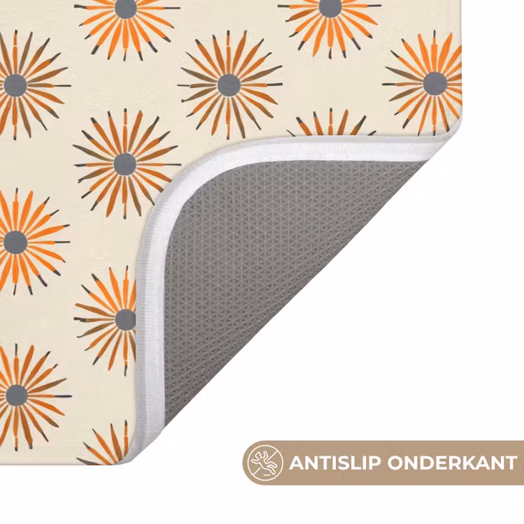 WC Mat - Madelief - Patroon - Oranje — 3