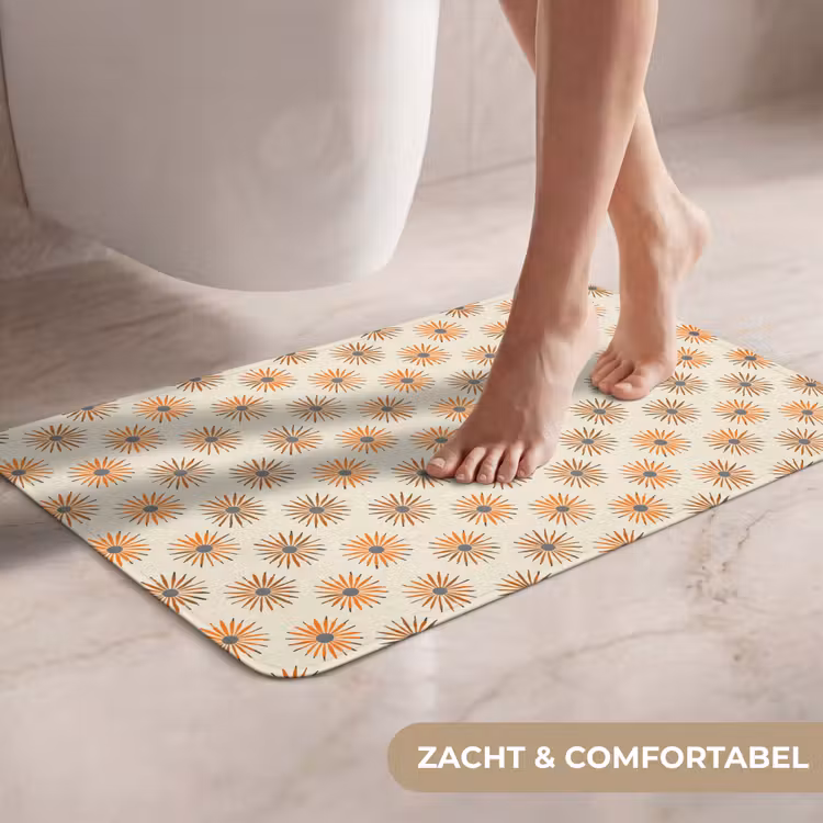 WC Mat - Madelief - Patroon - Oranje — 7