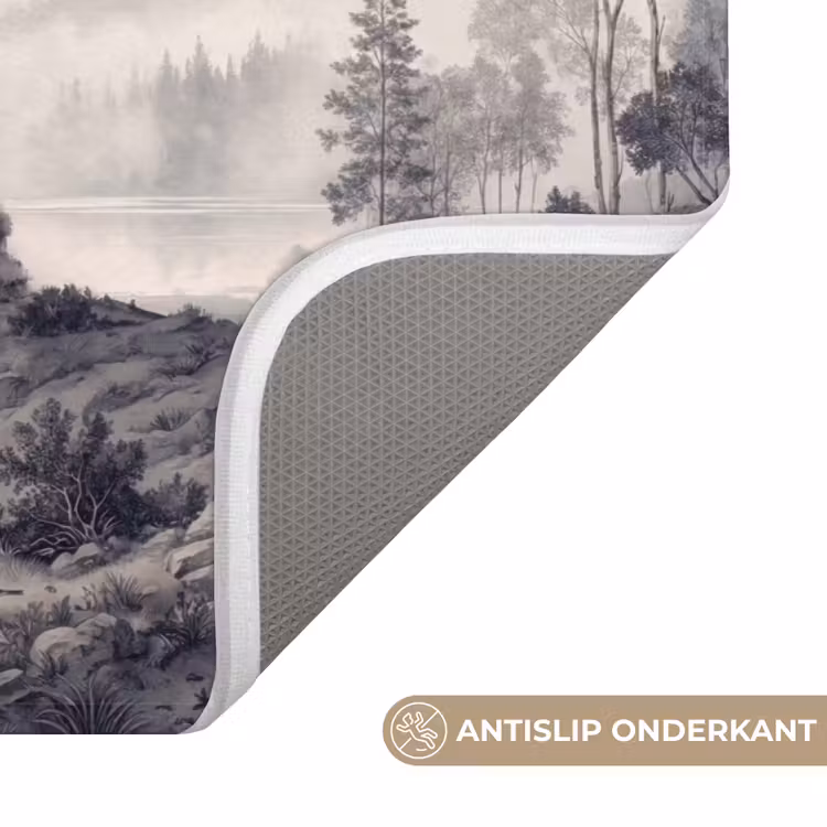 WC Mat - Mistig - Berglandschap - Illustratie — 3
