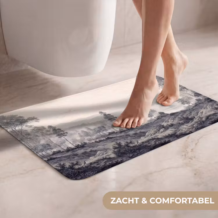 WC Mat - Mistig - Berglandschap - Illustratie — 7