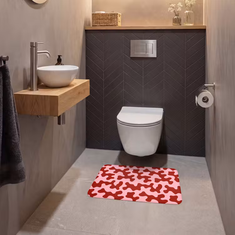 WC Mat - Modern - Abstract - Rood — 2
