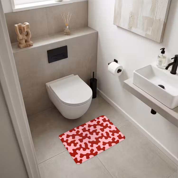 WC Mat - Modern - Abstract - Rood — 6