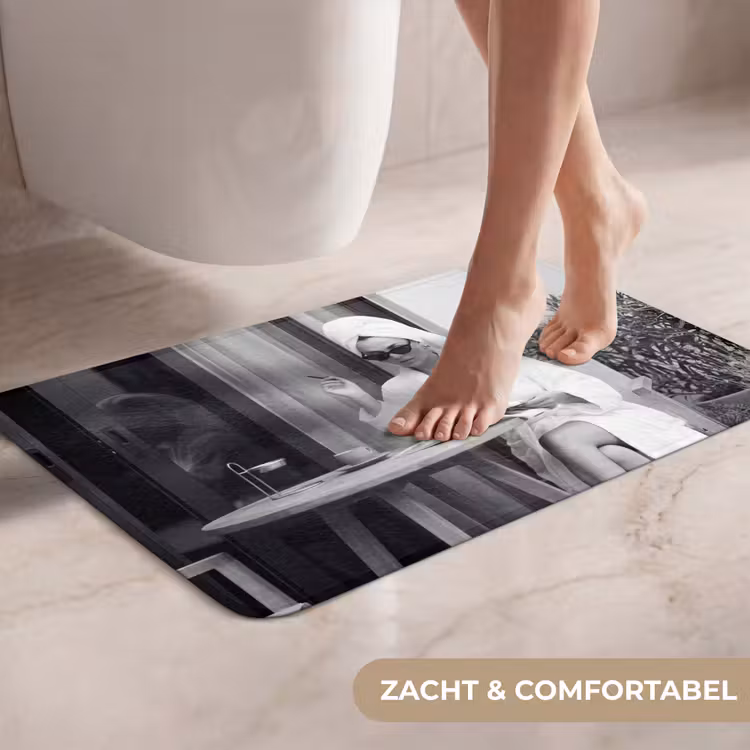 WC Mat - Modern - Vrouw - Zwart - Wit — 7