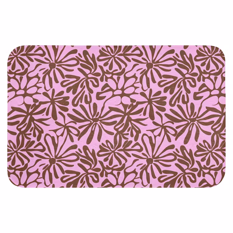 WC Mat - Organisch - Patroon - Roze — 1