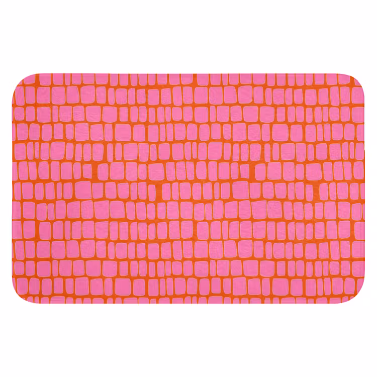 WC Mat - Organisch - Raster - Roze — 1