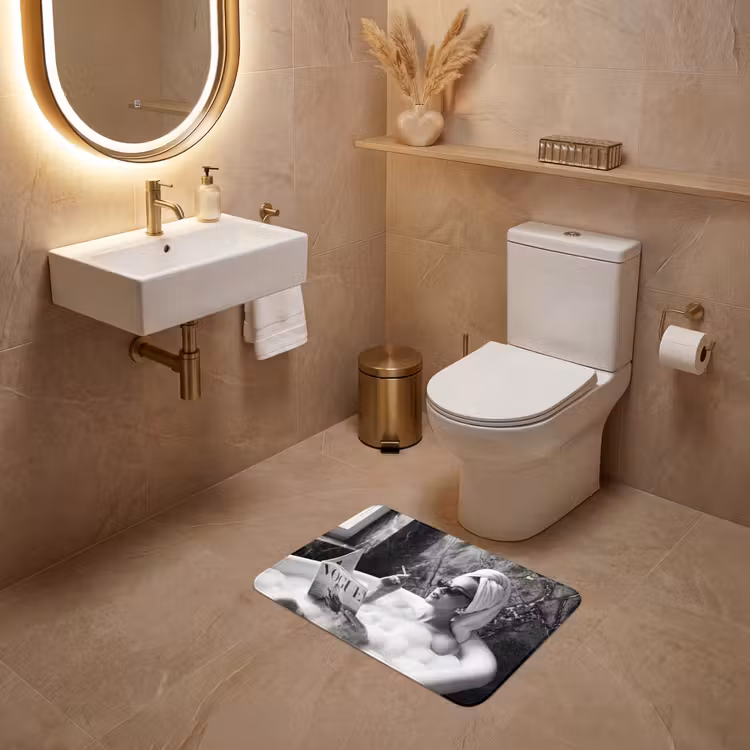 WC Mat - Relaxt - Bad - Zwart - Wit — 4