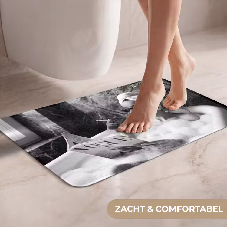 WC Mat - Relaxt - Bad - Zwart - Wit — 7