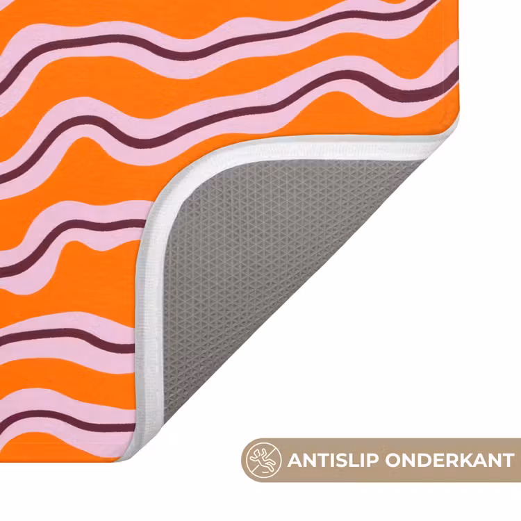 WC Mat - Retro - Golvend - Oranje — 3