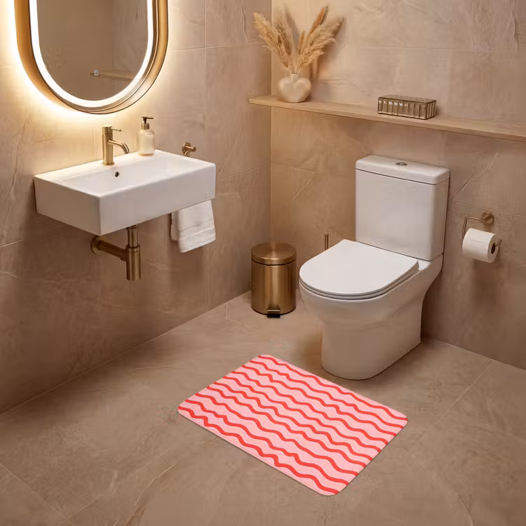 WC Mat - Speels - Patroon - Rood — 4