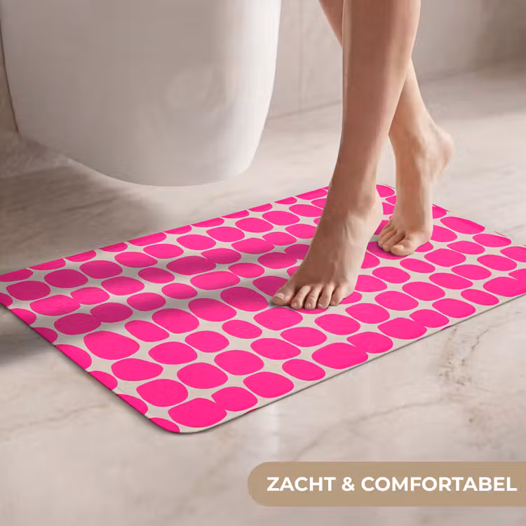 WC Mat - Stippen - Patroon - Roze — 7