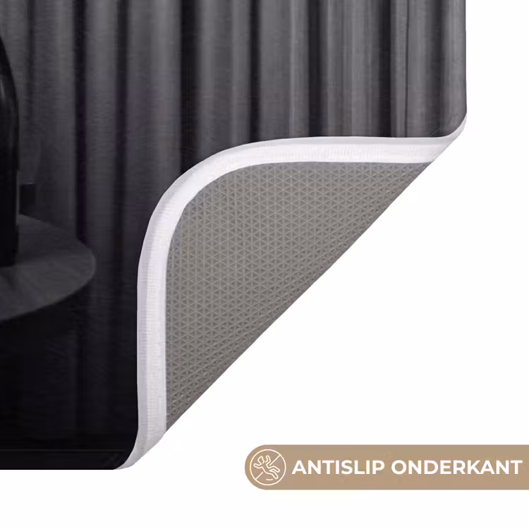 WC Mat - Vrouw - Bubbels - Zwart - Wit — 3