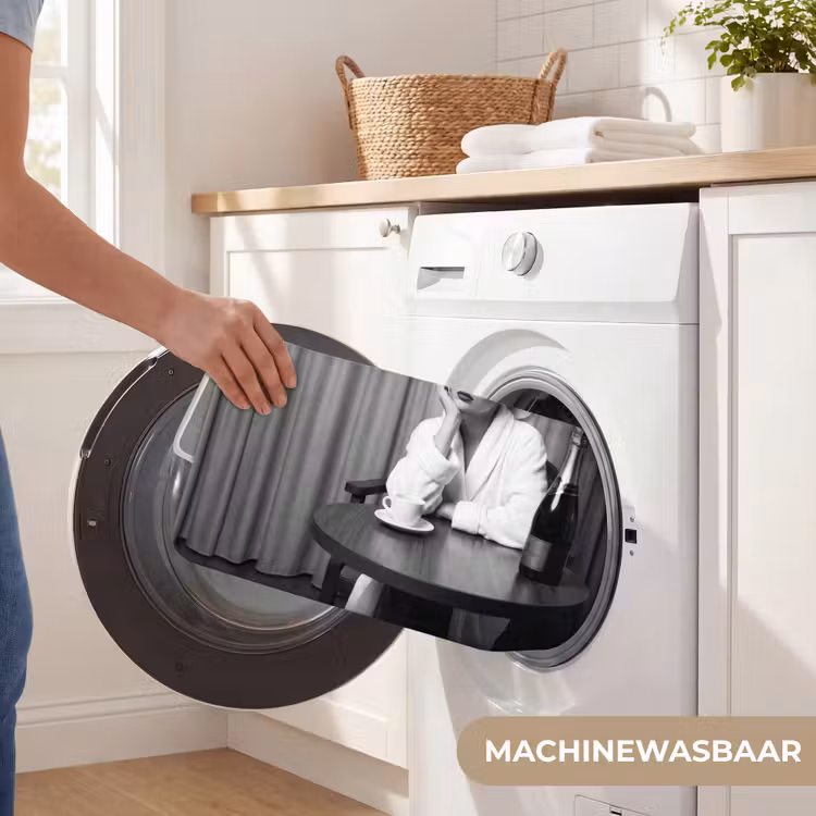 WC Mat - Vrouw - Bubbels - Zwart - Wit — 5