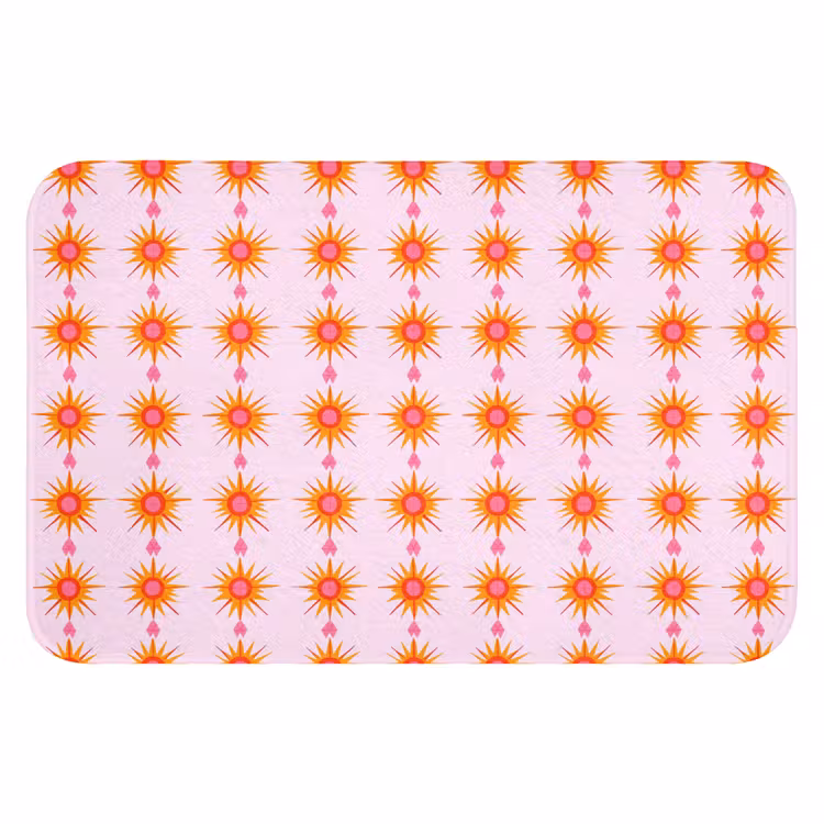 WC Mat - Zon - Motief - Roze — 1