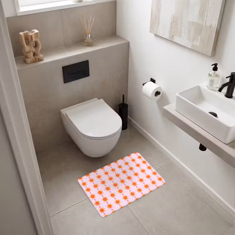 WC Mat - Zon - Motief - Roze — 6