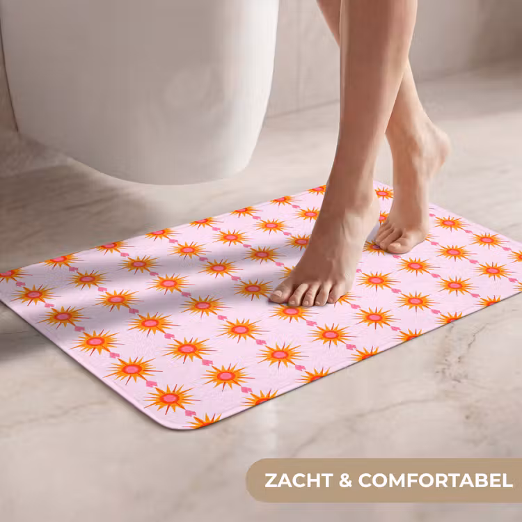 WC Mat - Zon - Motief - Roze — 7