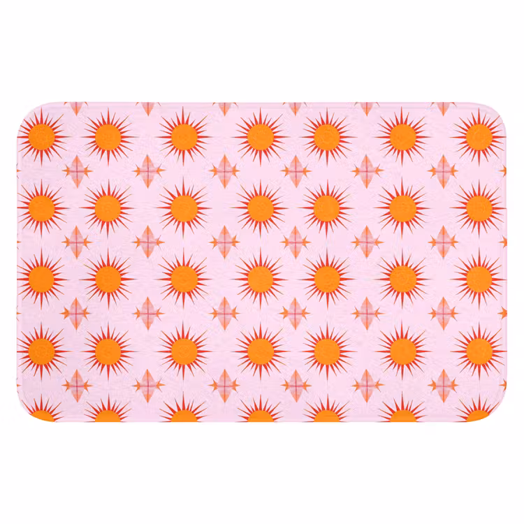 WC Mat - Zon - Patroon - Roze — 1