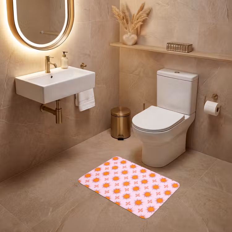 WC Mat - Zon - Patroon - Roze — 4