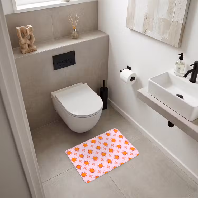 WC Mat - Zon - Patroon - Roze — 6