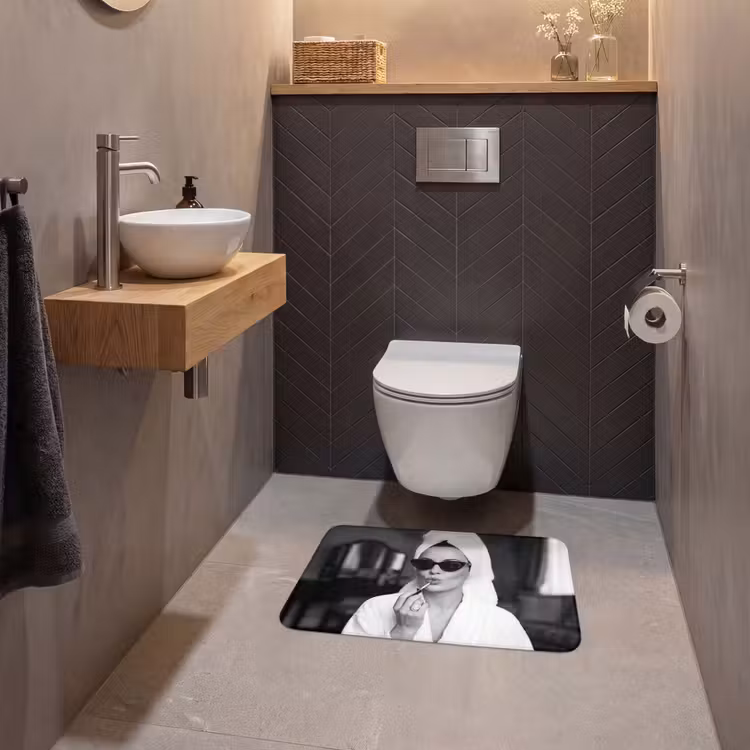 WC Mat - Zonnebril - Vrouw - Zwart - Wit — 2