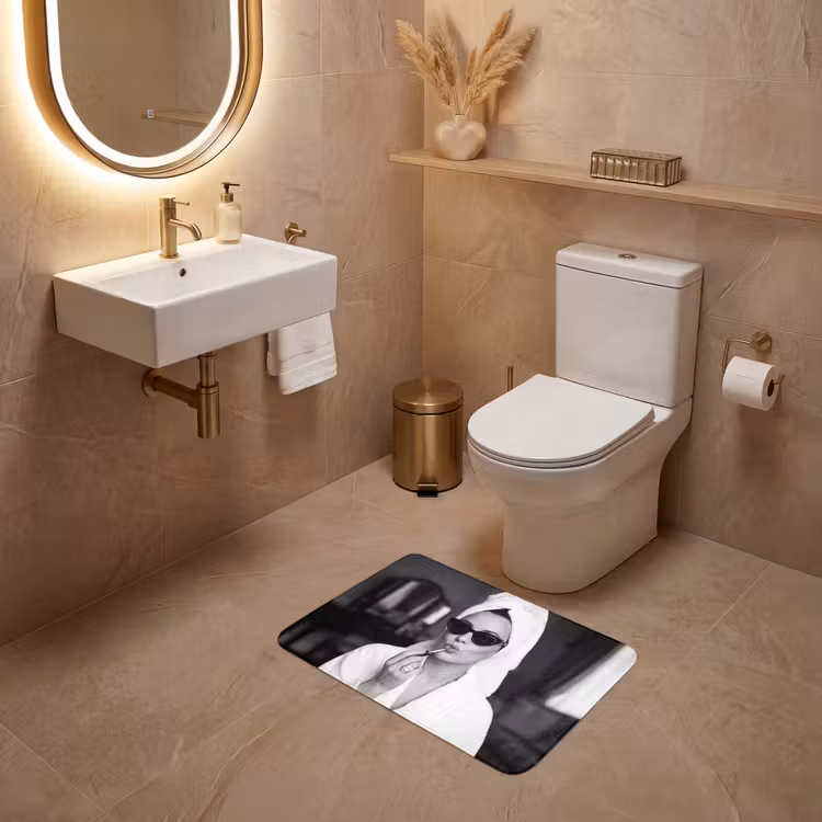 WC Mat - Zonnebril - Vrouw - Zwart - Wit — 4