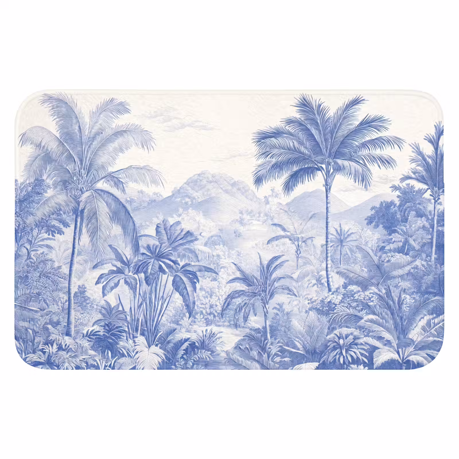 WC Mat - Tropisch - Jungle - Blauw — 1