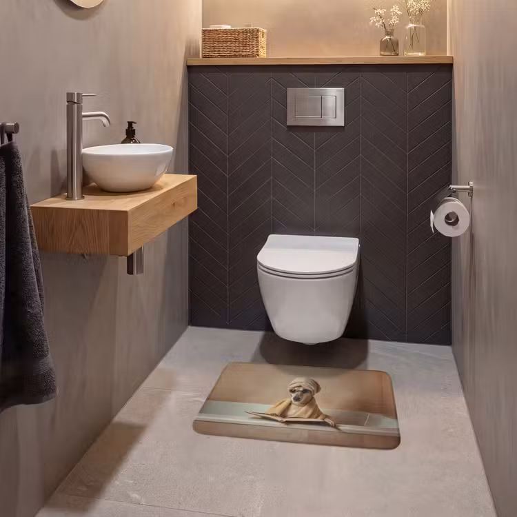 WC Mat - Bad - Hond - Boek - Zonnebril — 2