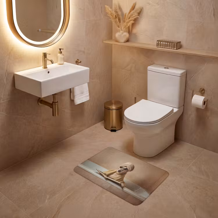 WC Mat - Bad - Hond - Boek - Zonnebril — 4
