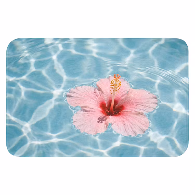 WC Mat - Hibiscus - Water - Roze — 1