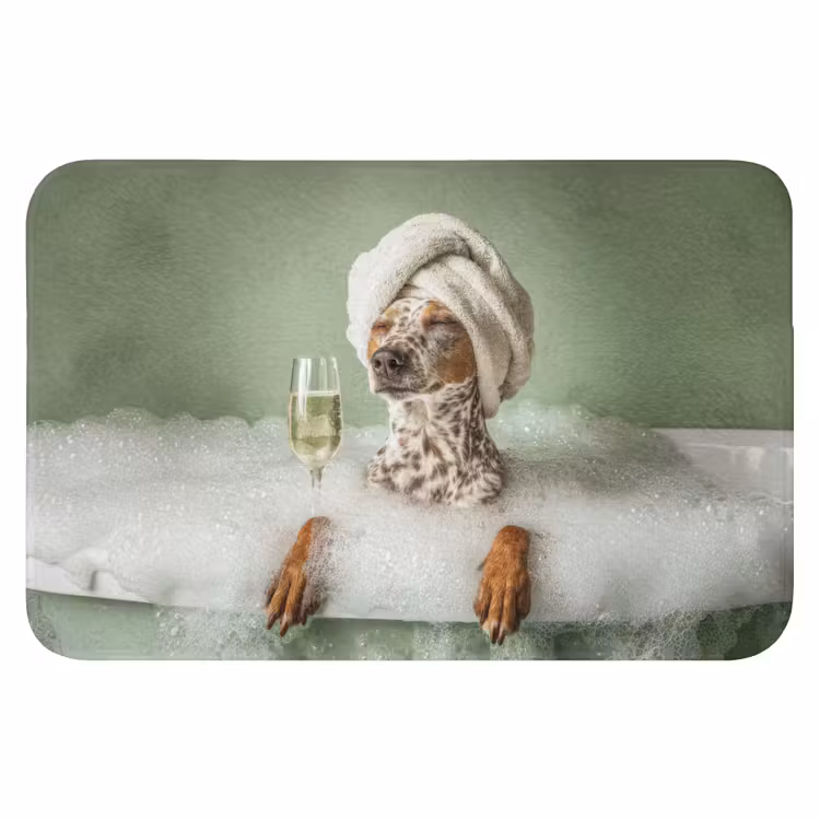 WC Mat - Hond - Bad - Champagne - Handdoek — 1