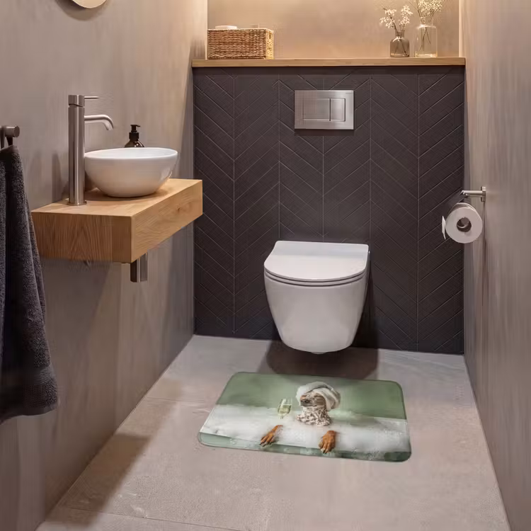WC Mat - Hond - Bad - Champagne - Handdoek — 2