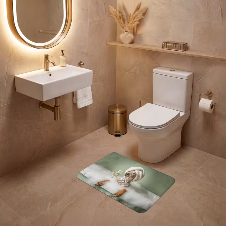 WC Mat - Hond - Bad - Champagne - Handdoek — 4