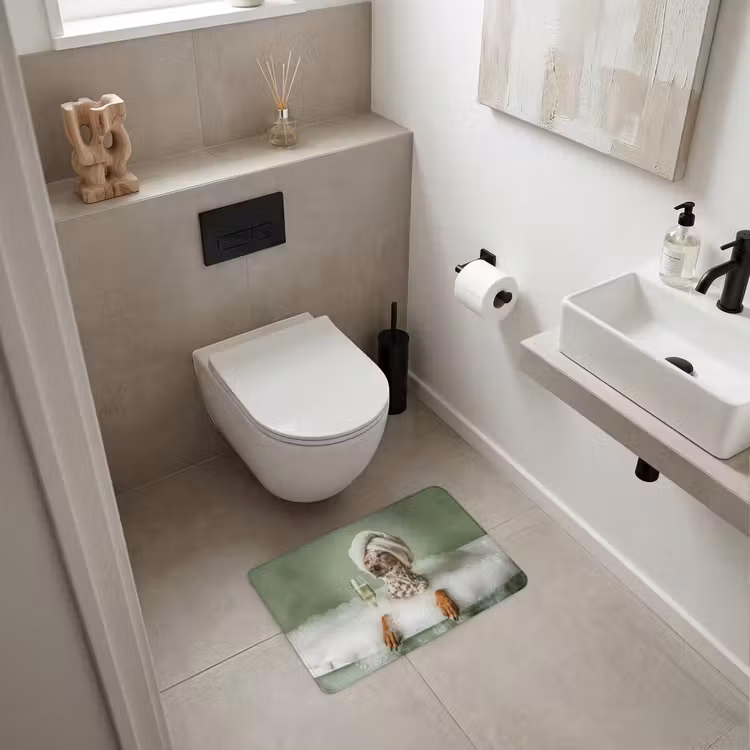 WC Mat - Hond - Bad - Champagne - Handdoek — 6