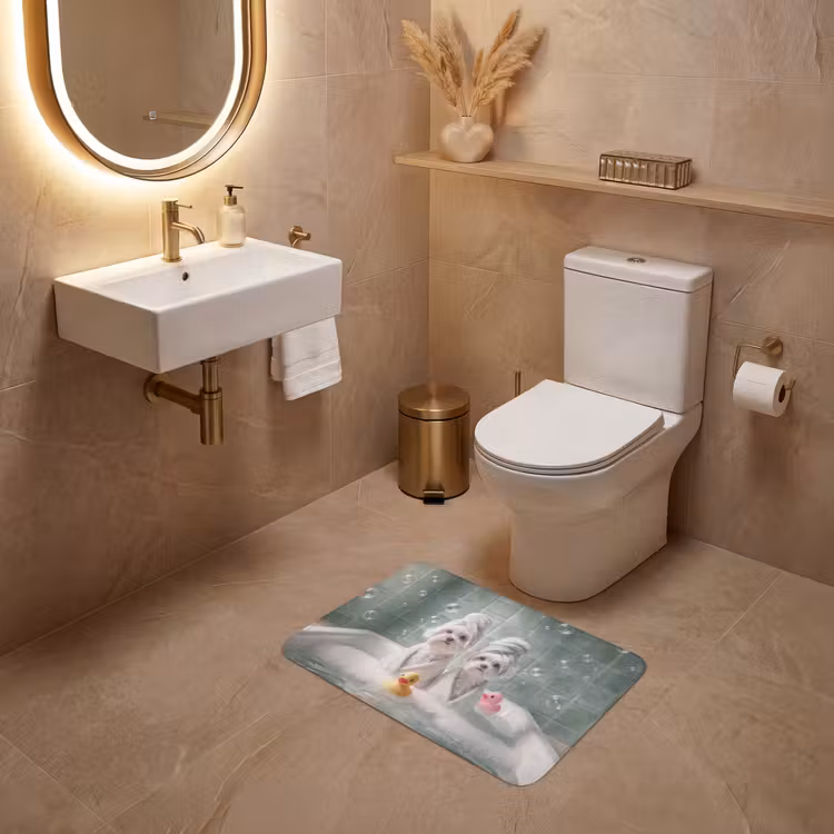 WC Mat - Hondjes - Badkuip - Badeendjes - Handdoeken — 4