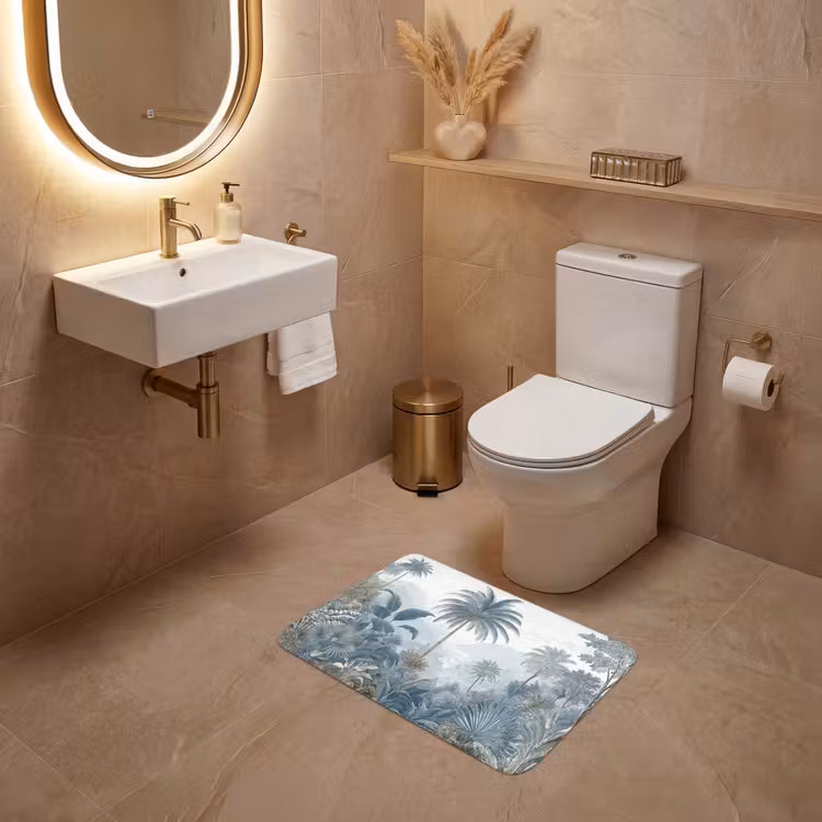 WC Mat - Jungle - Modern - Blauw - Groen — 4