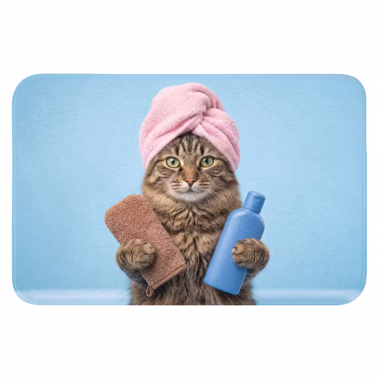 WC Mat - Kat - Handdoek - Washand - Zeep — 1