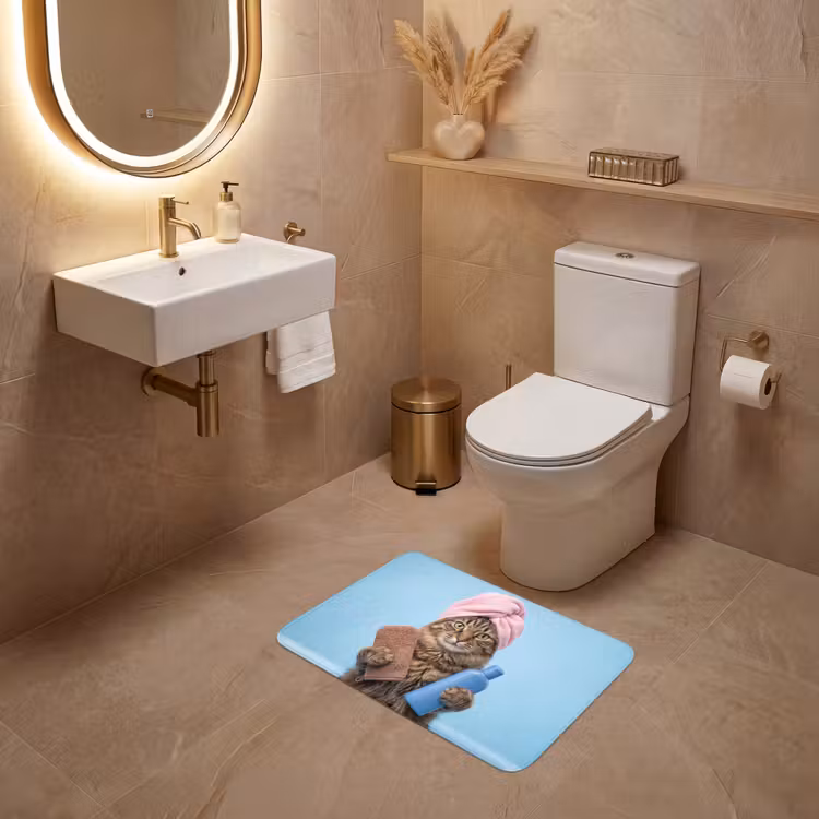 WC Mat - Kat - Handdoek - Washand - Zeep — 4
