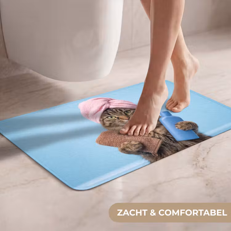 WC Mat - Kat - Handdoek - Washand - Zeep — 7