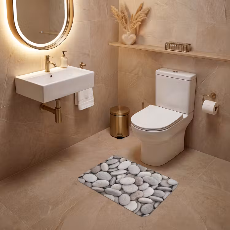 WC Mat - Kiezels - Stenen - Grijs — 4
