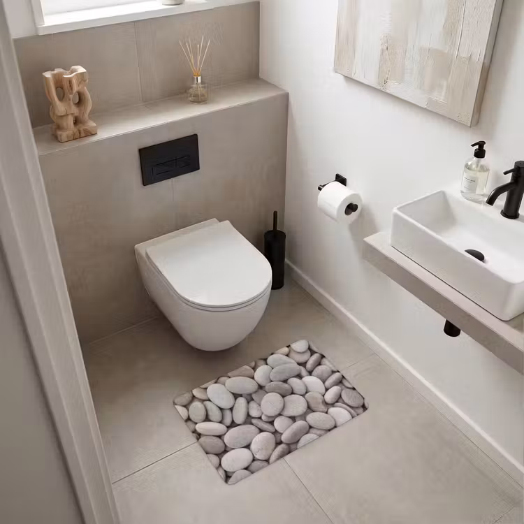 WC Mat - Kiezels - Stenen - Grijs — 6