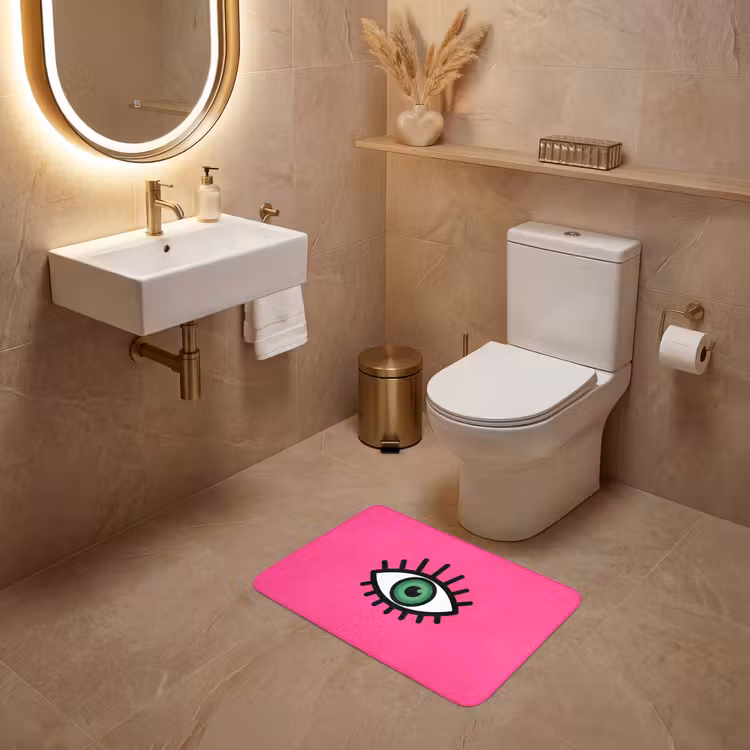 WC Mat - Minimalistisch - Oog - Roze — 4