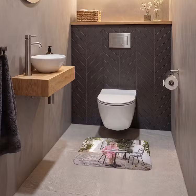 WC Mat - Ochtendjas - Krulspelden - Roze — 2