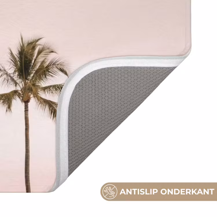 WC Mat - Palmbomen - Zonsondergang - Roze — 3