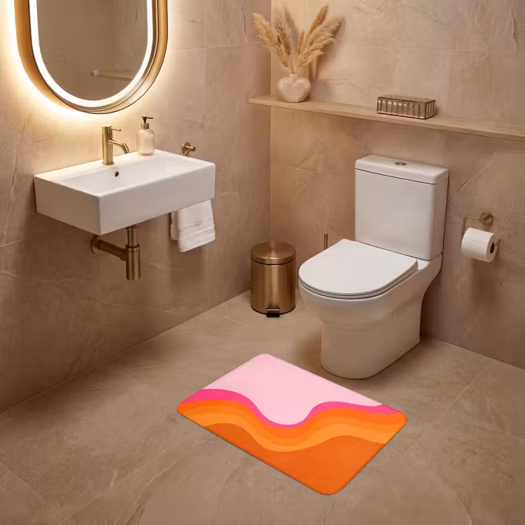 WC Mat - Retro - Waves - Kleurrijk — 4