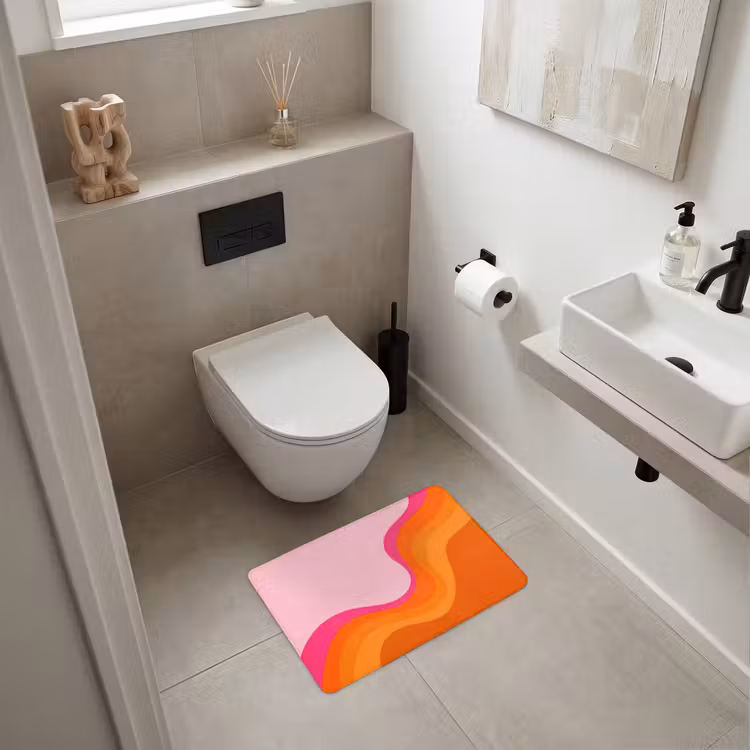 WC Mat - Retro - Waves - Kleurrijk — 6