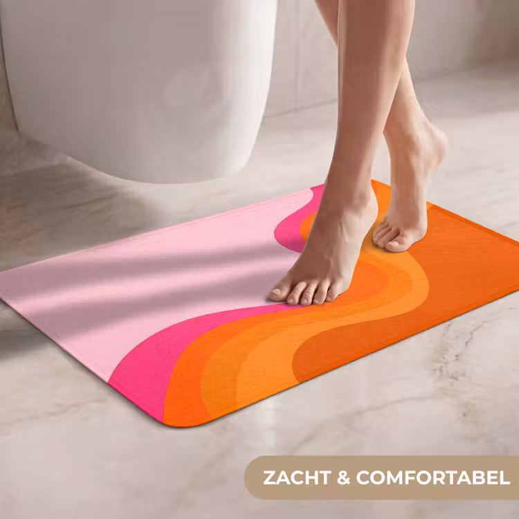WC Mat - Retro - Waves - Kleurrijk — 7